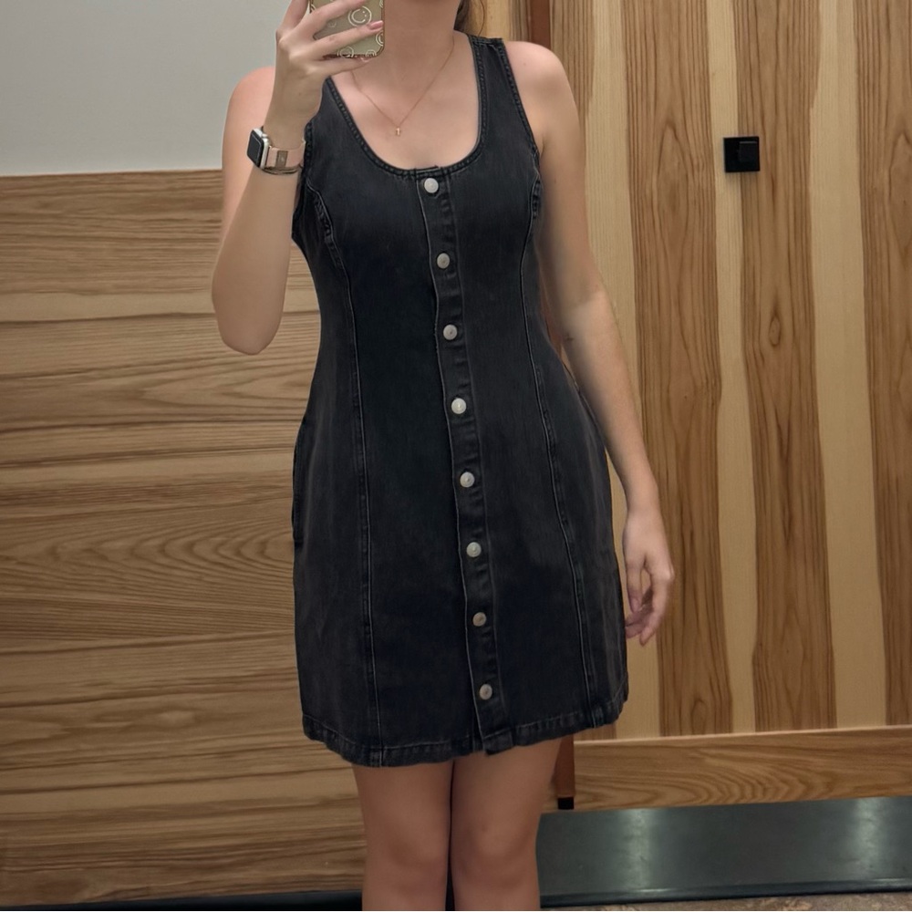 Levi's Charcoal Denim Mini Dress